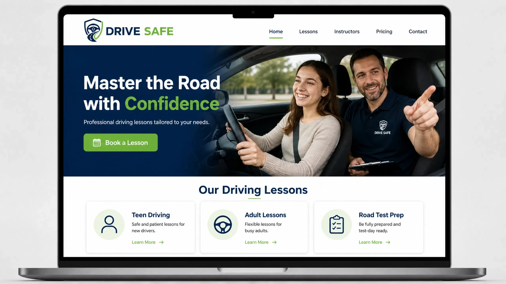 Drive Safe website design by Vision Web
