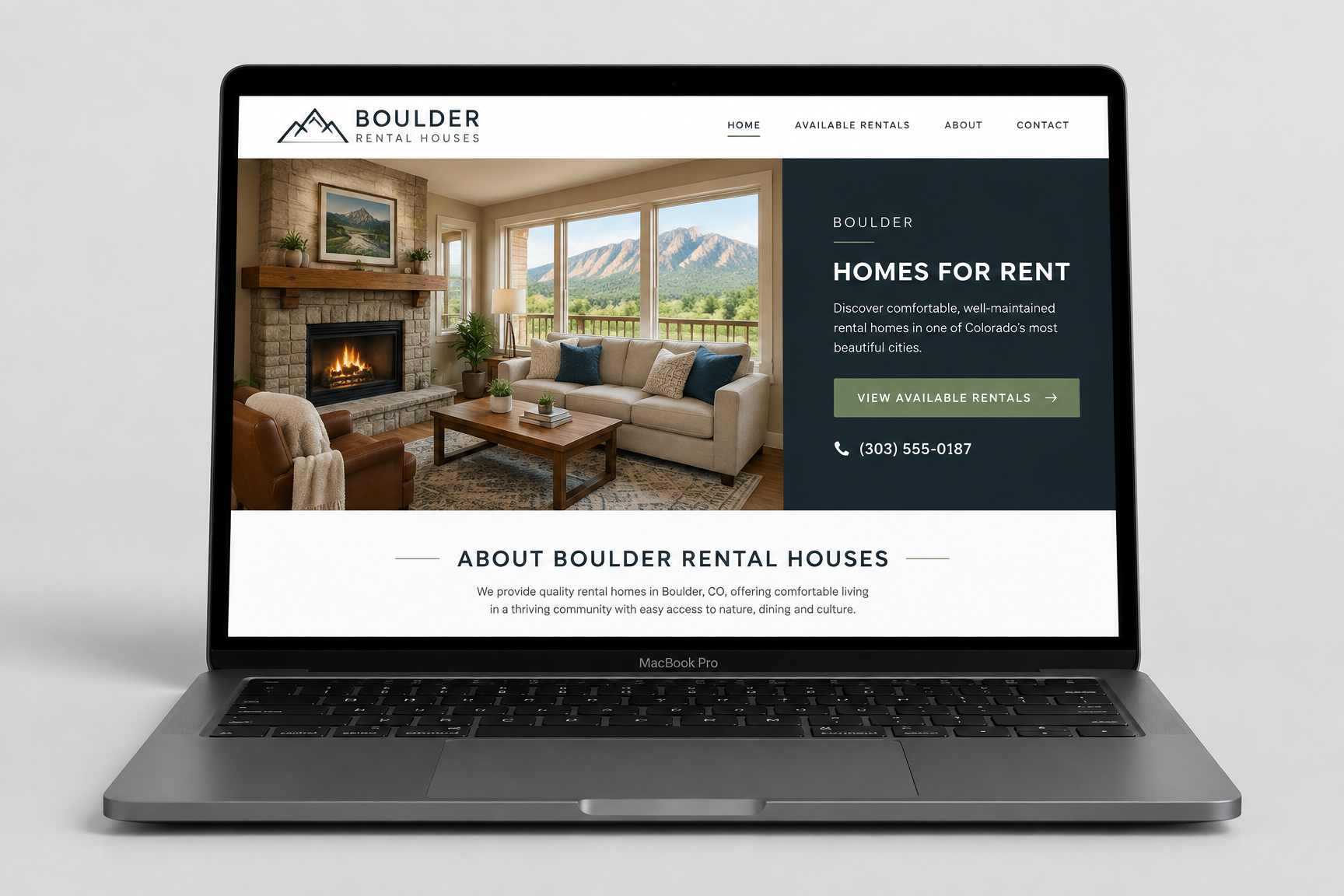 Boulder Rental Houses website design by Vision Web