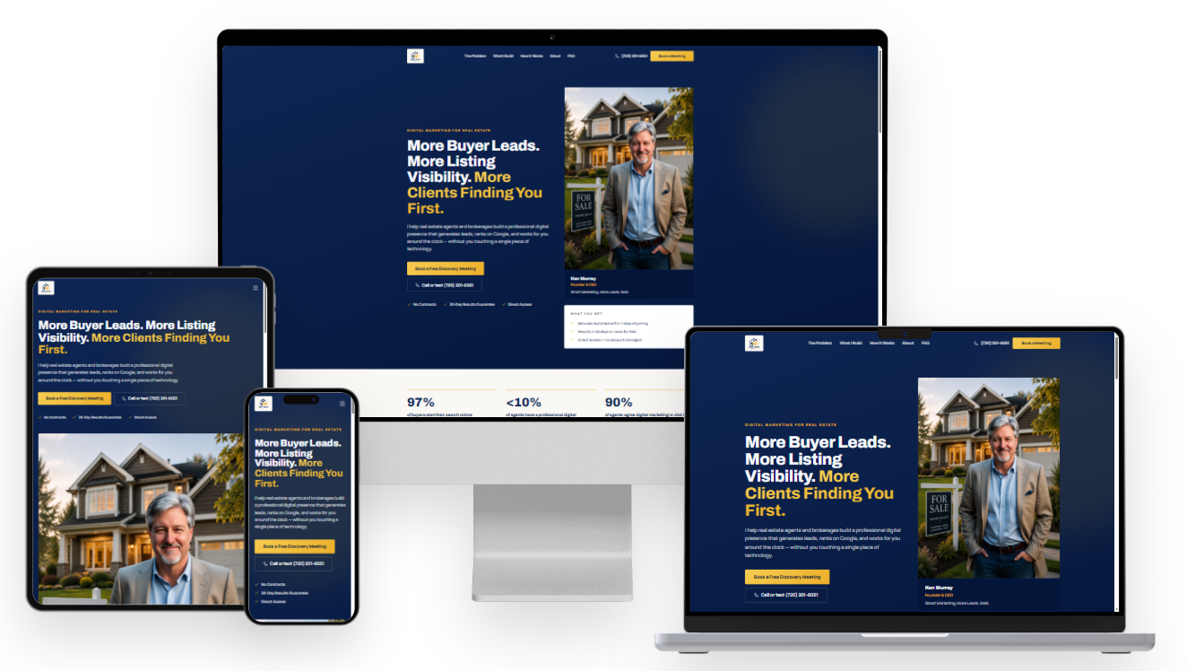 Real Estate Agency Pros website design by Vision Web